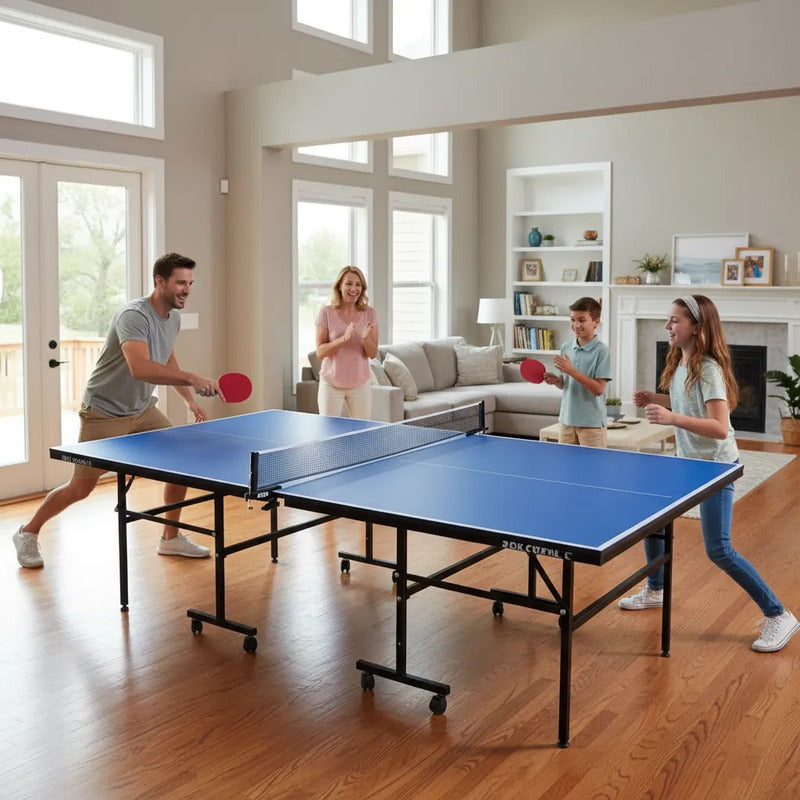 Mesa De Ping Pong Profesional Plegable + Accesorios