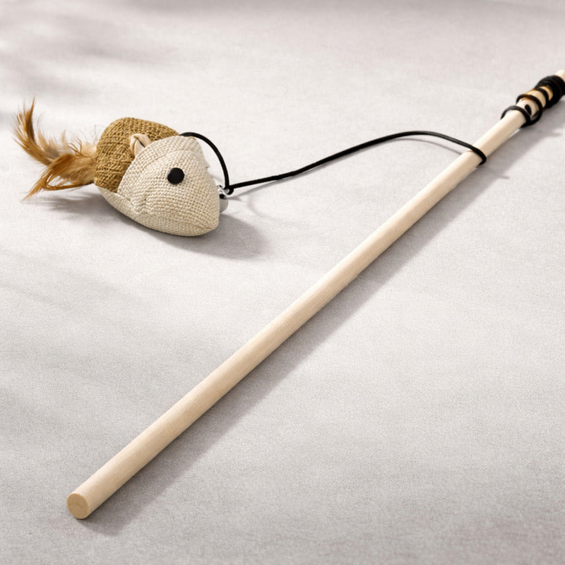 Juguete Varita Con Ratón Para Gatos