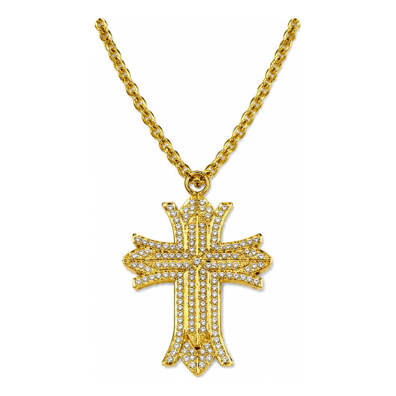 Collar Cruz Con Diamantes