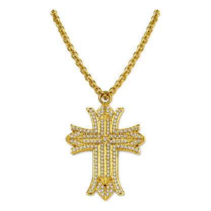 Collar Cruz Con Diamantes