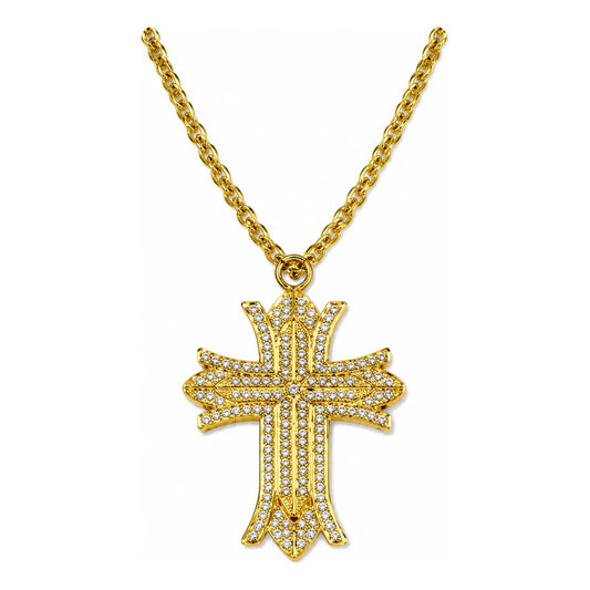Collar Cruz Con Diamantes