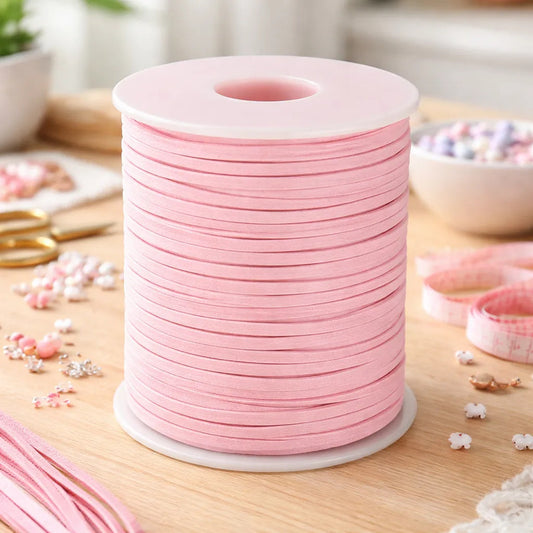 Rollo Cordón Hilo Gamuza Rosa