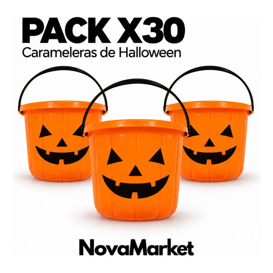 Pack Baldes Caramelera Calabaza Grande