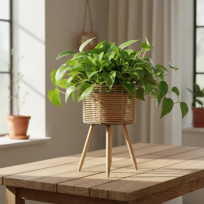 Porta Maceta Artesanal Con Patas 56 cm