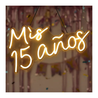 Cartel Luminoso Neón Led Mis 15 Años