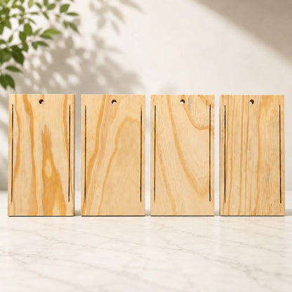 Set 4 Tablas Parrilleras con Soporte En Madera