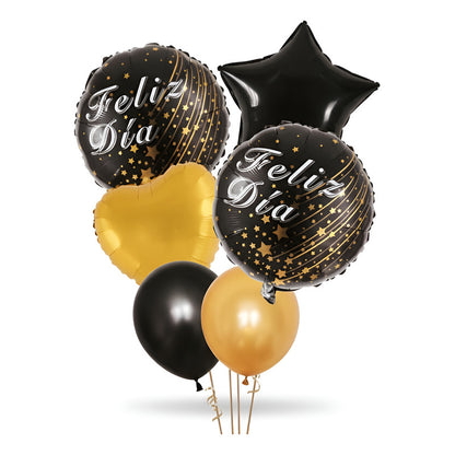 Set De Globos Feliz Día X6