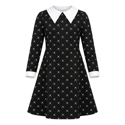 Disfraz Merlina Vestido con Calaveras