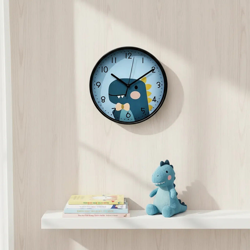 Reloj De Pared Infantil Dinosaurio