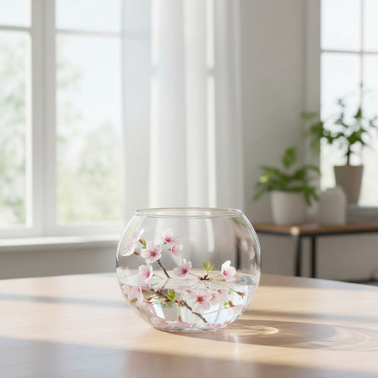 Florero Pecera Vidrio 6 X 6 cm