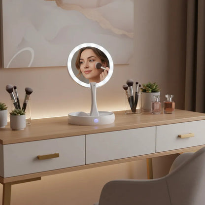 Espejo Doble Con Luz Led Extensible