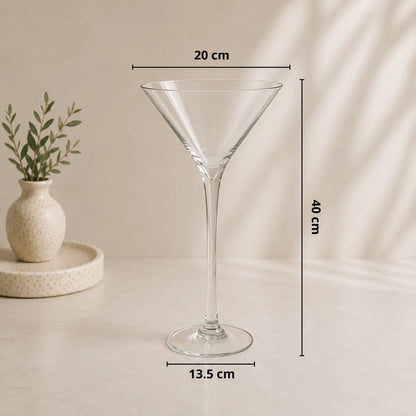Florero De Vidrio Copa Martini Grande