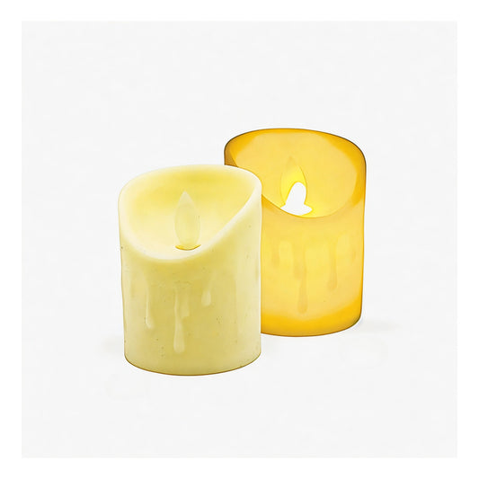 Vela Led Efecto Cebo 8cm Blanco Cálido