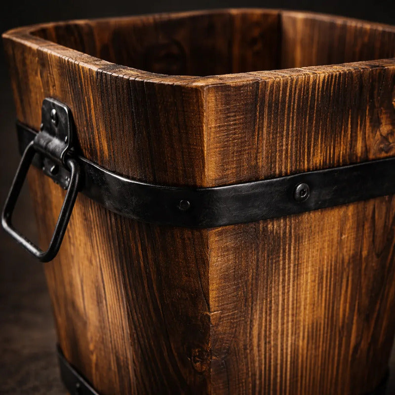 Maceta Cuadrada De Madera 24 cm