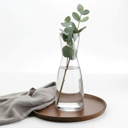 Florero De Vidrio Diseño Cuello 16,5cm