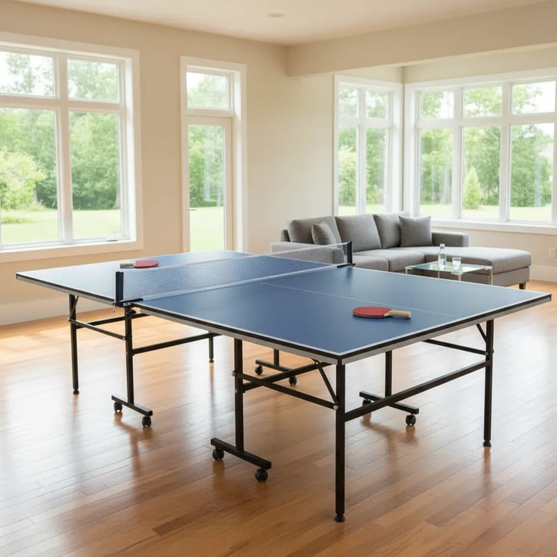 Mesa De Ping Pong Profesional Plegable + Accesorios