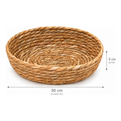 Canasta Circular de Fibra Natural