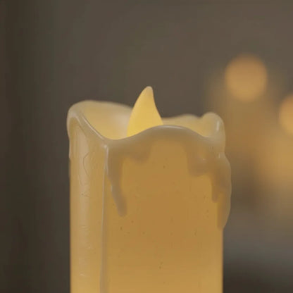 Set De Velas Blanco Cálido Efecto Cebo X5