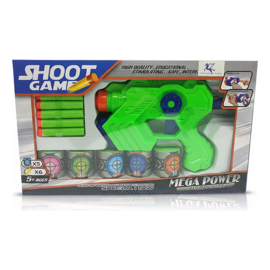 Pistola Lanza Dardos Mega Power Verde