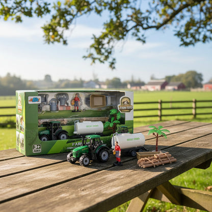 Juego De Granja Con Accesorios Y Tractor