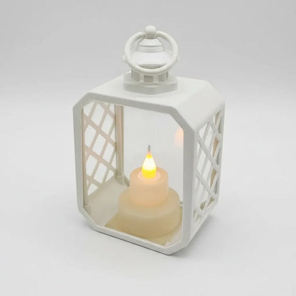 Farol Con Vela Cuadrado Calado