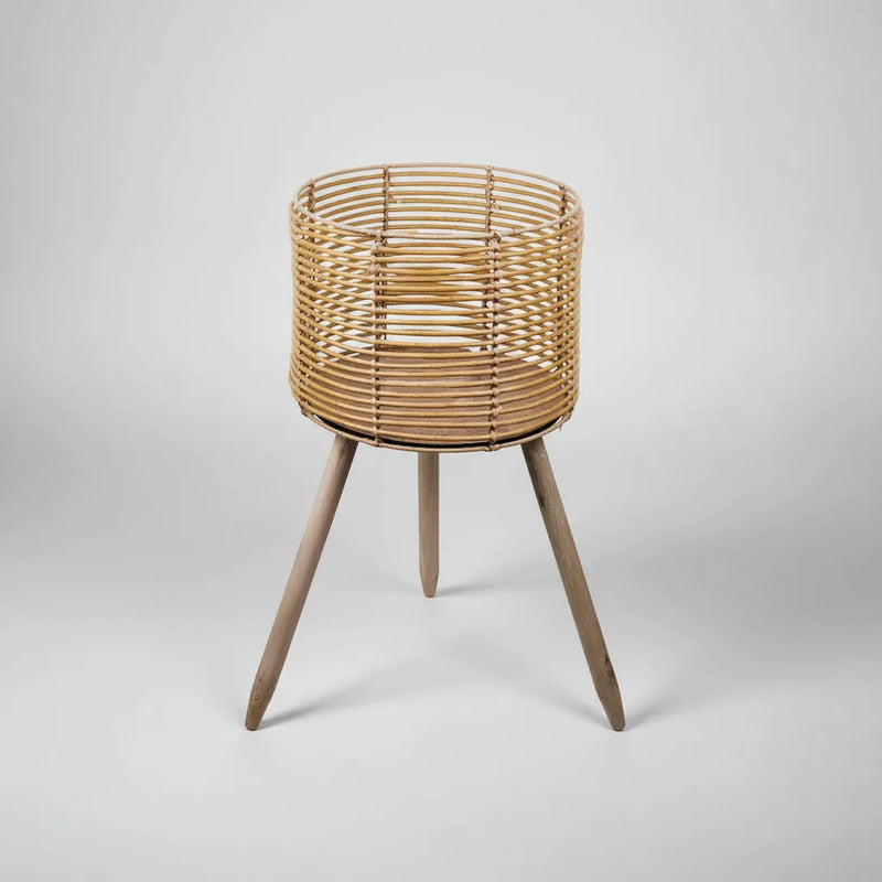 Porta Maceta Artesanal Con Patas 43 cm