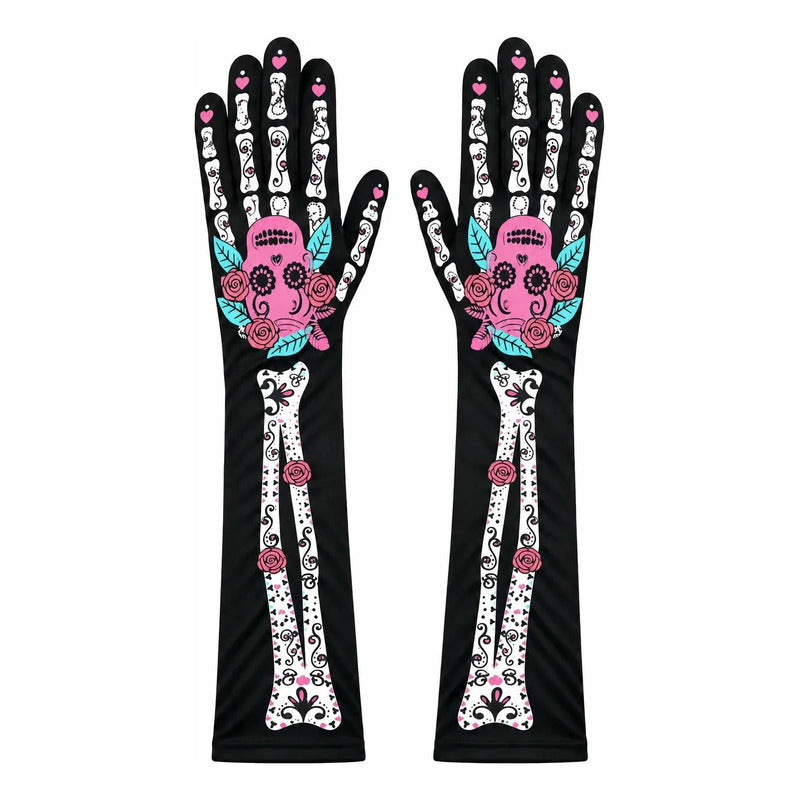 Guantes Largos Calavera