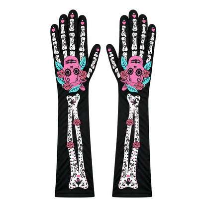 Guantes Largos Calavera
