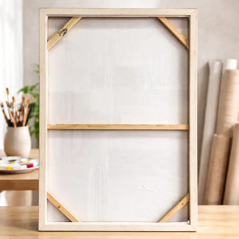 Cuadro Abstracto Decorativo Blanco Y Beige