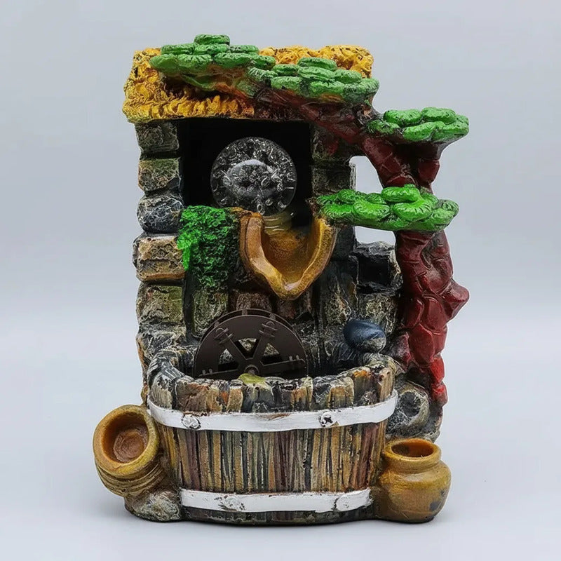 Fuente De Agua Diseño Árbol, Esfera Y Rueda