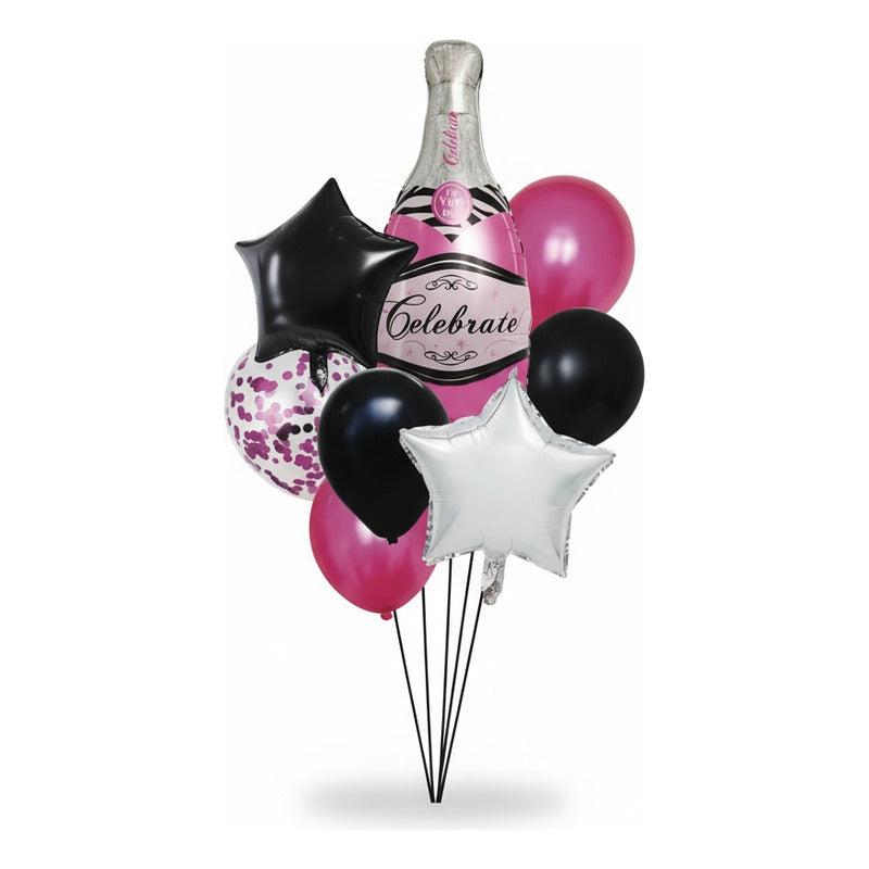Set De Globos Botella X8