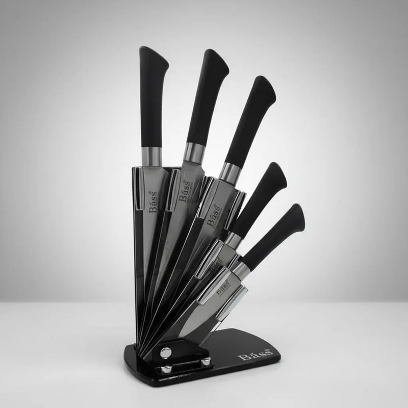 Set De 5 Cuchillos Báss En Acero Inoxidable Ergonómicos