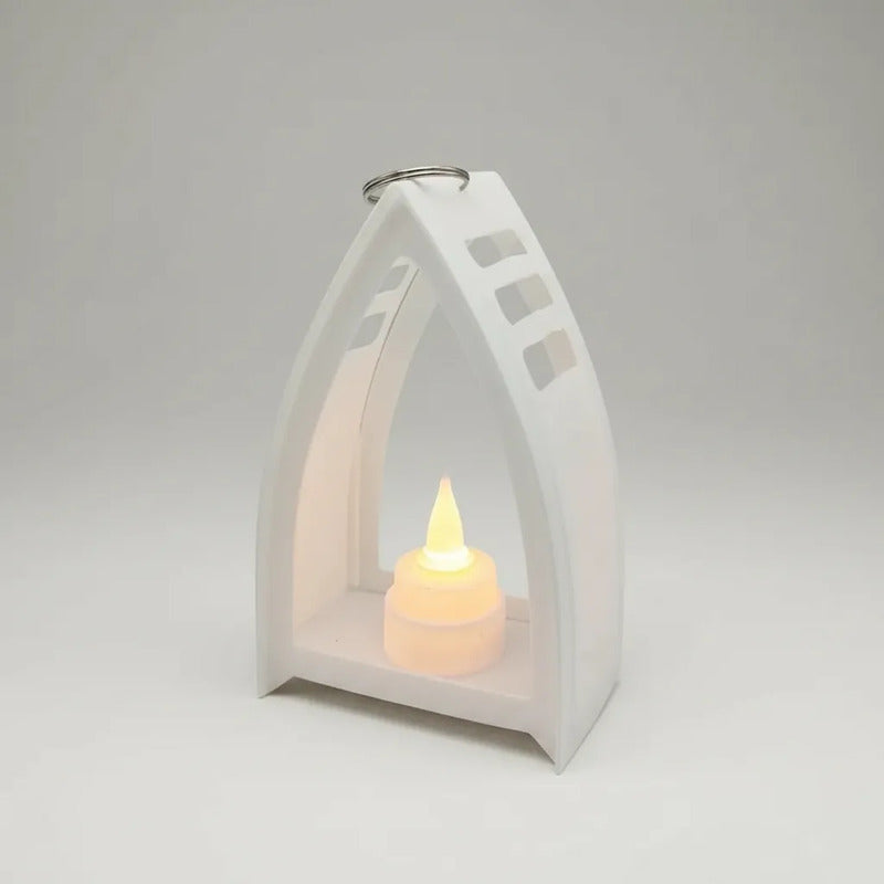 Farol Con Vela Cuadrado Calado