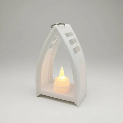 Farol Con Vela Cuadrado Calado