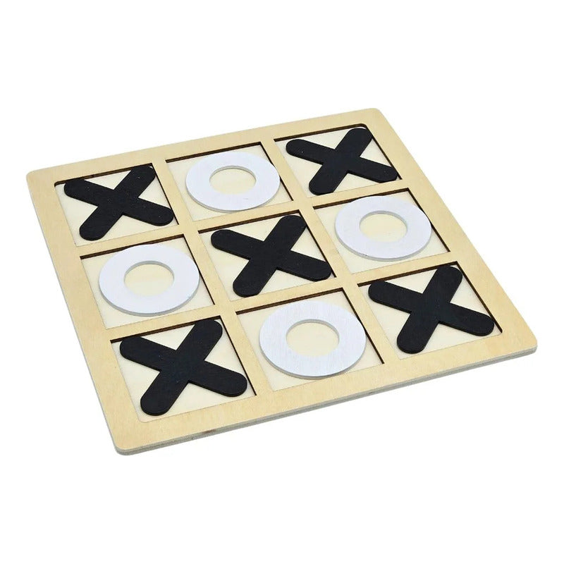 Juego De Mesa Tatetí De Madera 22,5 X 22,5 cm