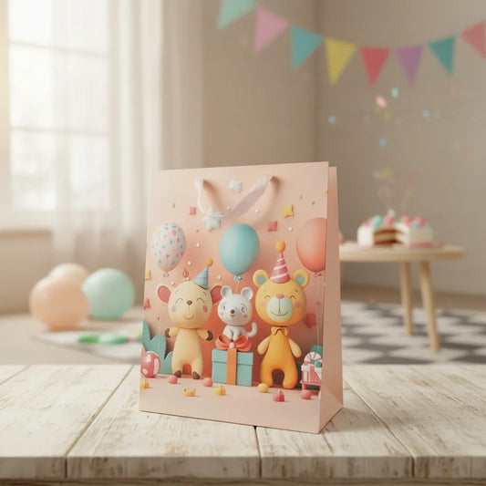 Bolsa De Regalo Chica Diseño Infantil 3D
