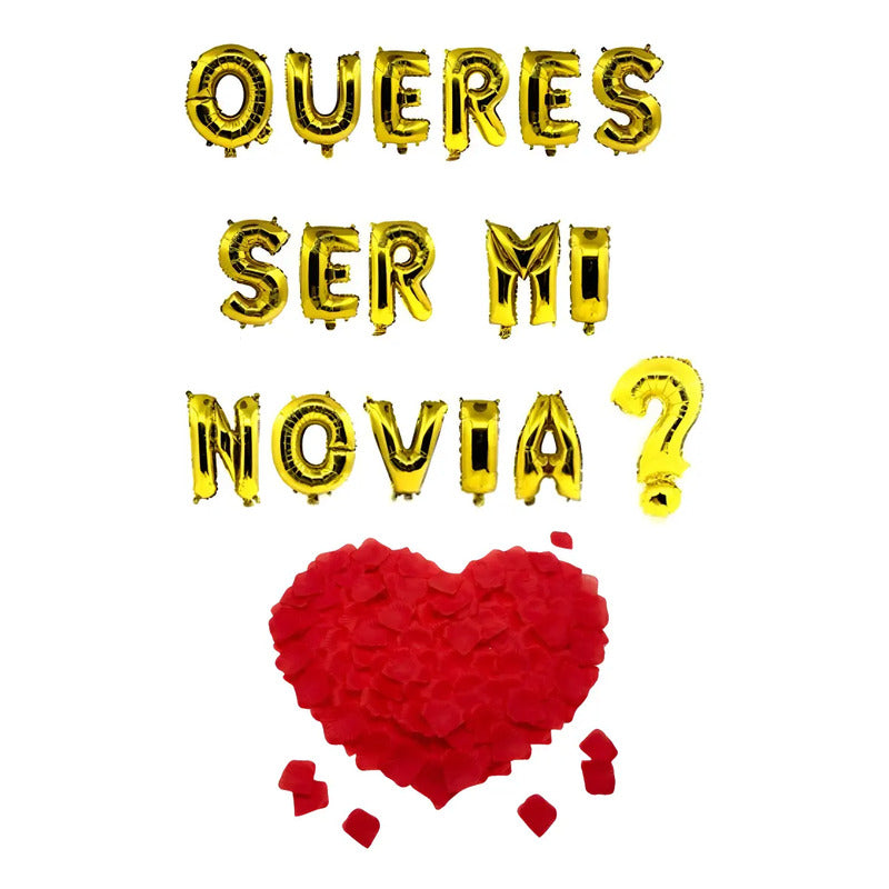 Pack de Globos Queres Ser Mi Novia?