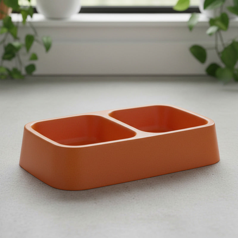 Comedero Doble Para Mascotas 24 X 5,5 cm