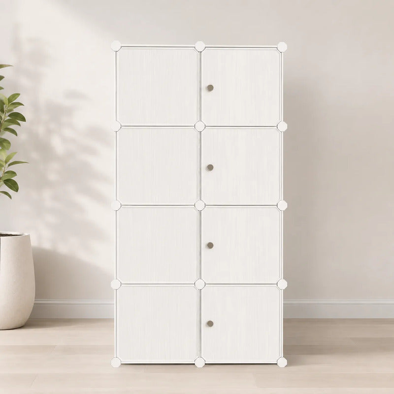 Mueble Texturizado Multifunción De 8 Módulos