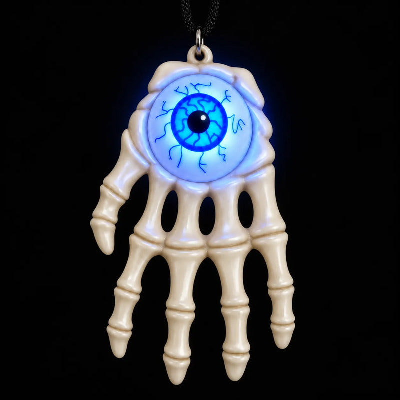 Collar Led Mano Calavera Con Ojo