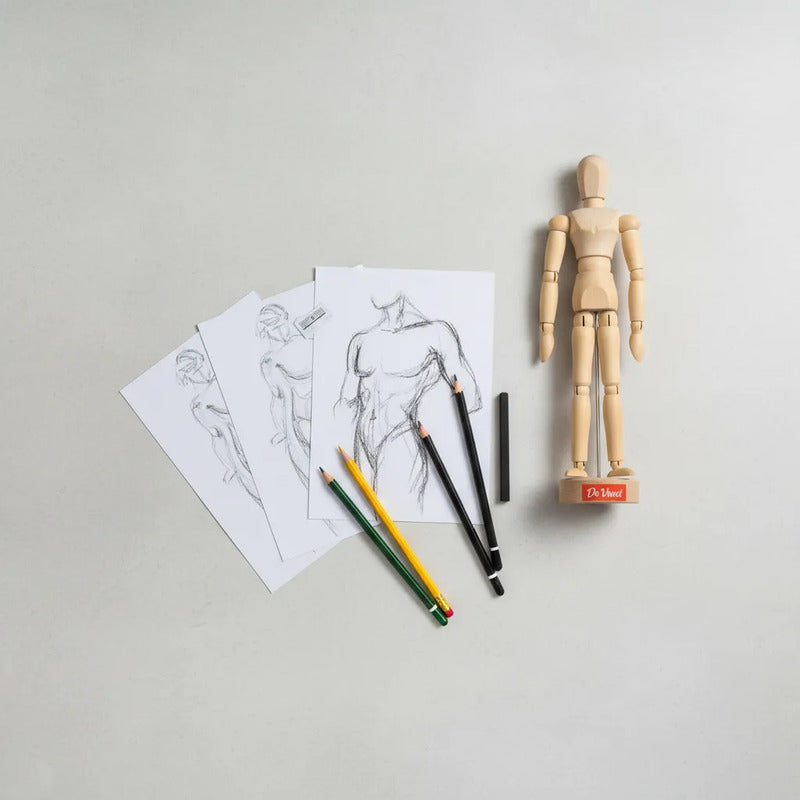 Set De Arte Para Sketch Con Maniquí de 20 cm