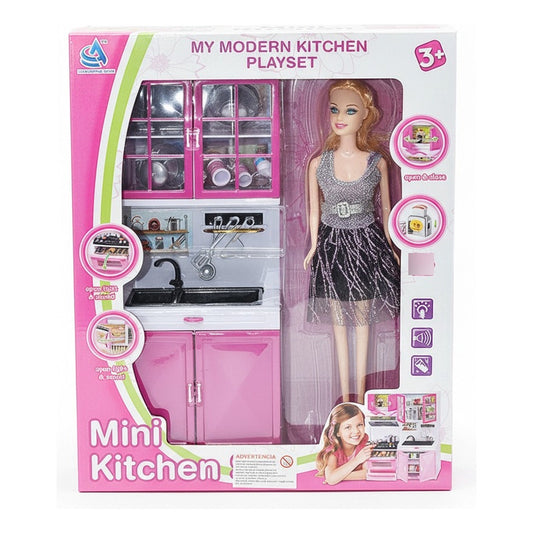 Muñeca Con Cocina Y Accesorios