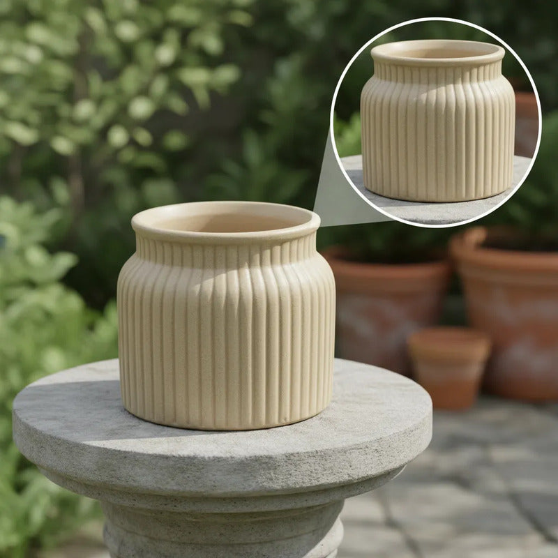 Maceta Cerámica Con Cuello 9,5 cm