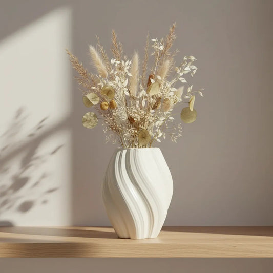 Florero De Plástico Diseño Espiral