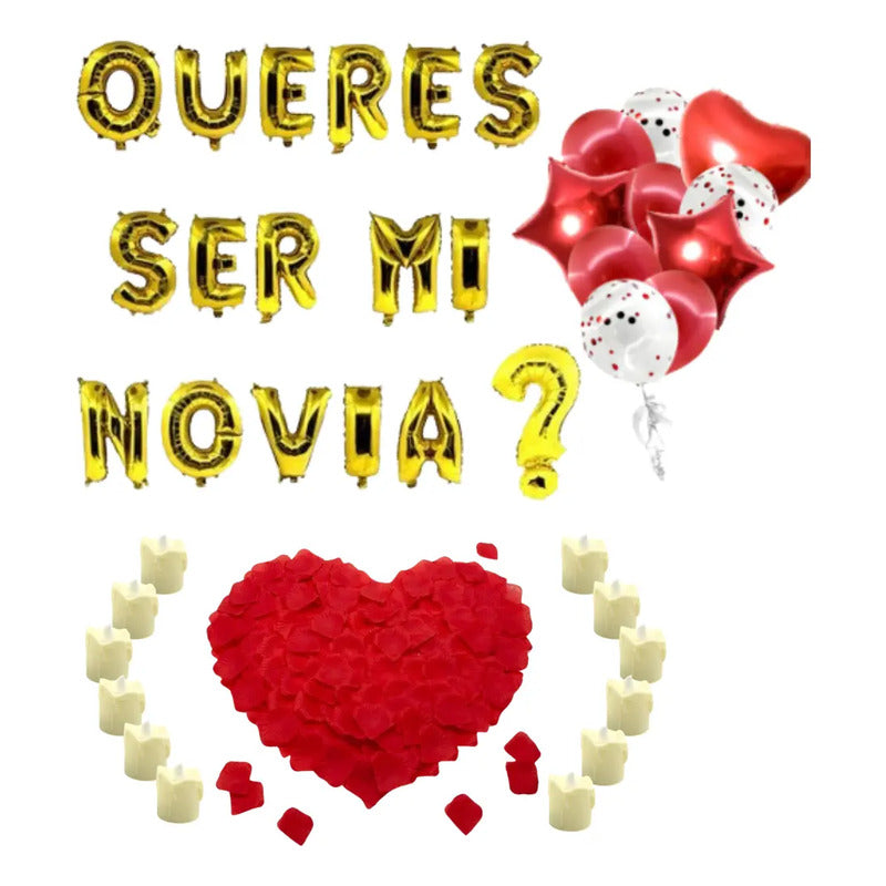 Pack Globos Queres Ser Mi Novia?