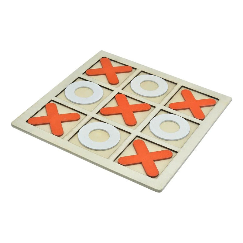 Juego De Mesa Tatetí De Madera 22,5 X 22,5 cm