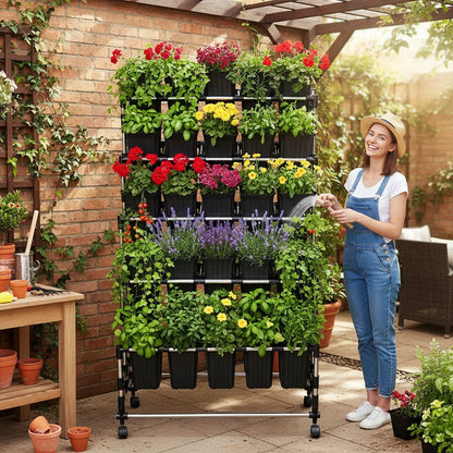 Exhibidor De Flores Con 25 Floreros