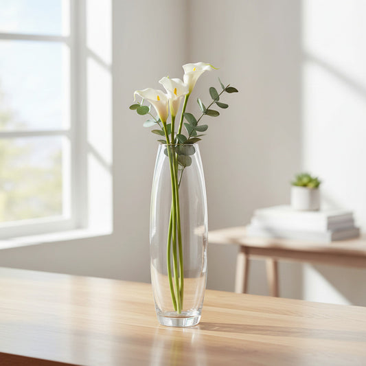 Florero De Vidrio Tipo Huevo 40 X 9,5 cm