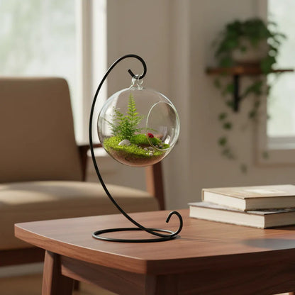 Esfera De Vidrio Colgante Con Soporte