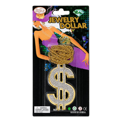 Collar Signo Dólar Con Diamantes